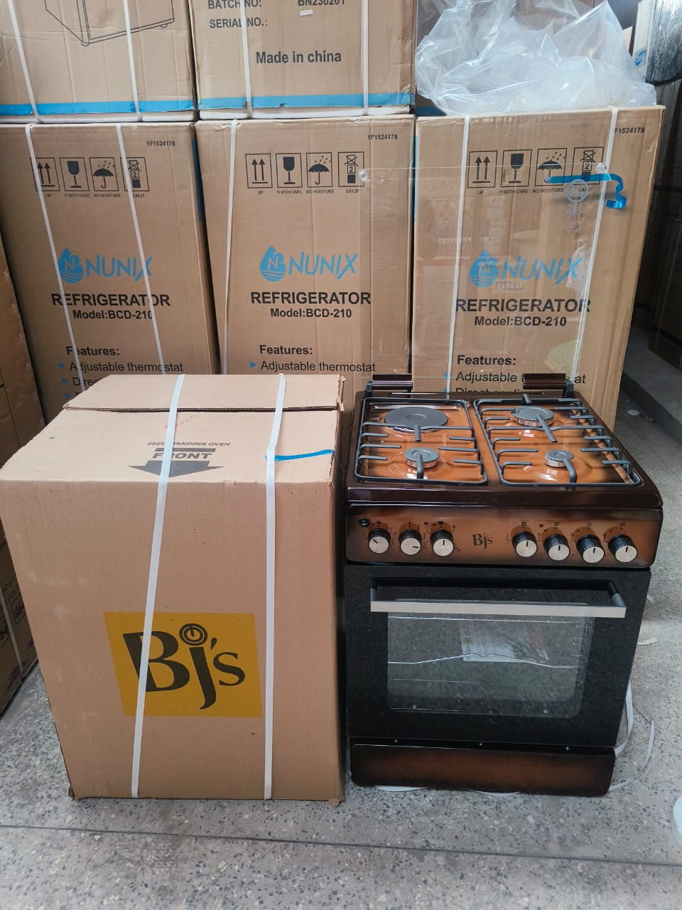 CLEARANCE OFFER BJS Standing Cooker 60X60 3-GAS+1 Hot Plate With Turbo-FAN Quality Standing Cooker