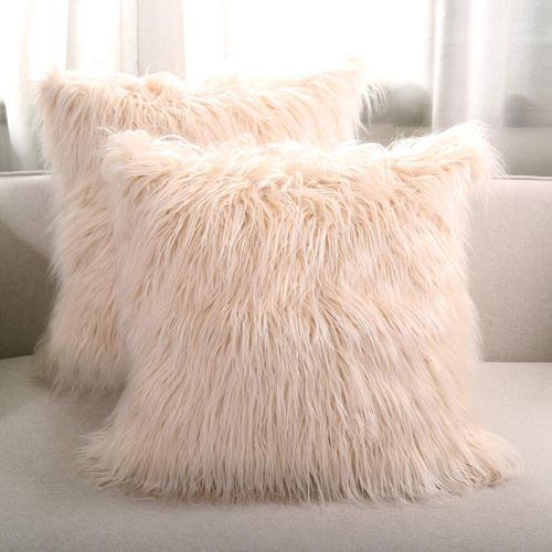 CLEARANCE OFFER Fashion Fluffy Throw Pillow Cases a pair