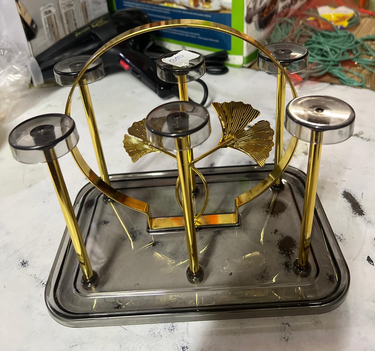 Arc glass holder rack