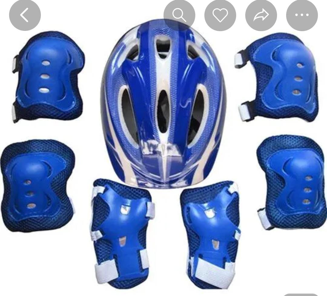 CLEARANCE OFFER 7 In 1 Kids Helmet And Guards Protective Set Cycling And Skating