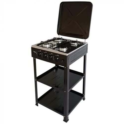 Ramtons RG/547-GAS COOKER 4 BURNER STAINLESS STEEL WITH STAND
