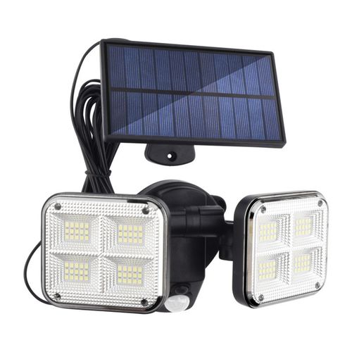 Solar Outdoor LED Lights With Solar Motion Sensor 2 Heads Solar Interaction WallnLamp