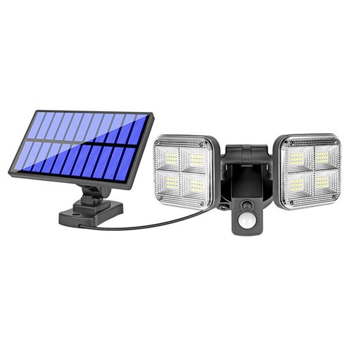 Solar Outdoor LED Lights With Solar Motion Sensor 2 Heads Solar Interaction WallnLamp