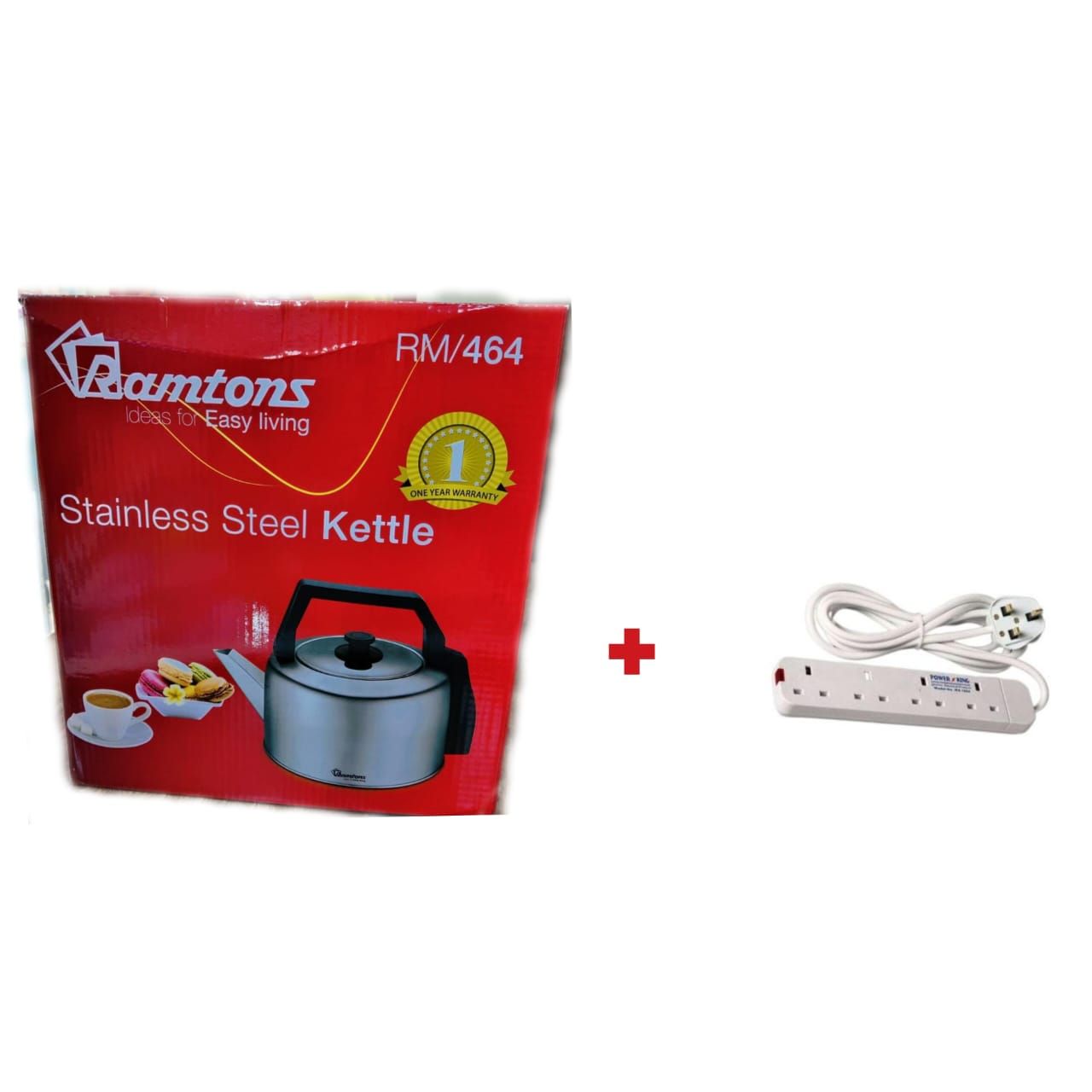 Ramtons RM/464 Traditional Electric Kettle+free extension cable 


This kettle has a 5-liter capacity, making it suitable for boiling large quantities of water.
The kettle is made of stainless steel.