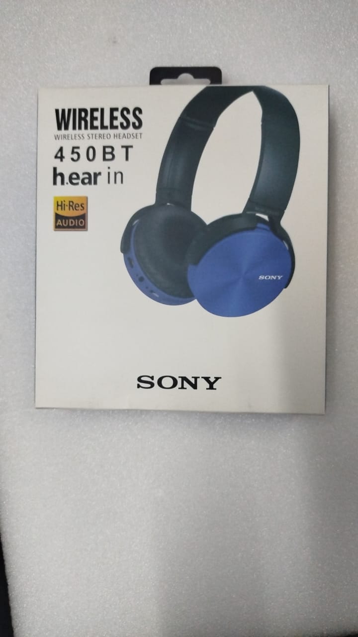 New In: Sony MDR-XB450AP Wired Headphones — Extra Bass, Blue