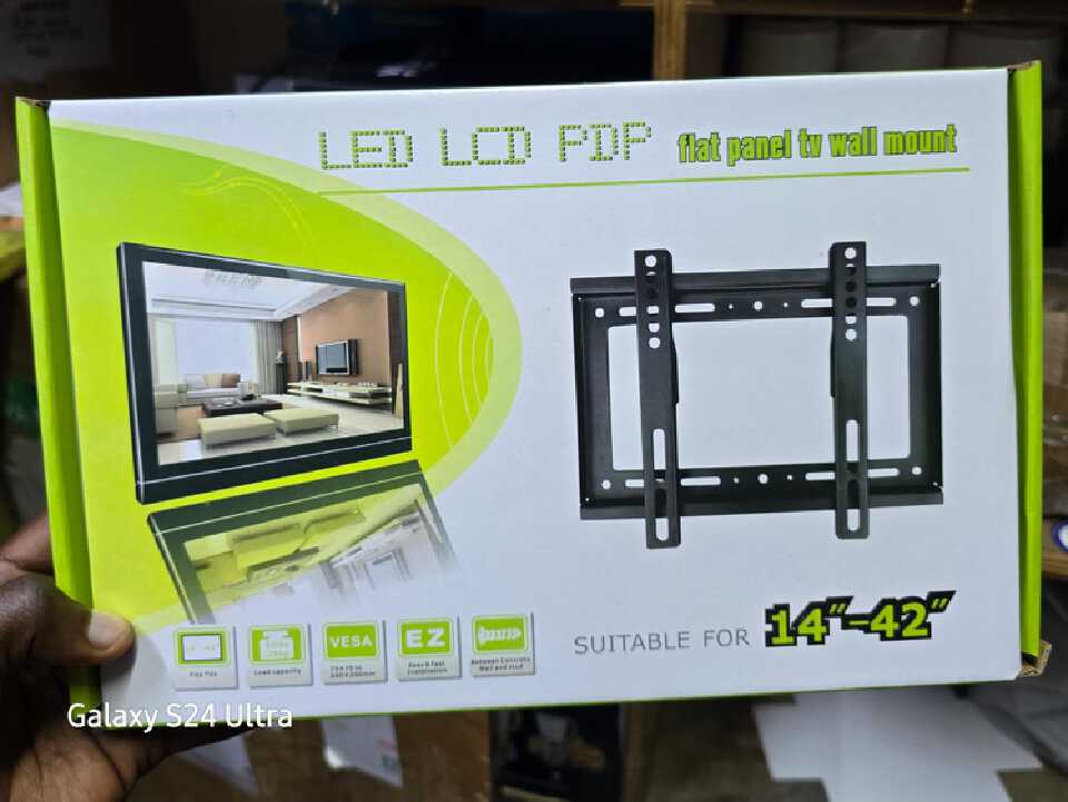 🖥️ Flat Panel TV Wall Mount ✨

Secure your TV safely and enhance your viewing experience with this sturdy and reliable wall mount, designed for flat-panel TVs. Perfect for home, office, or entertainm