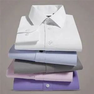 Fashionable 5-Piece Set of Men's Pure Cotton Long-Sleeve Button-Up Regular Fit Shirts – Versatile for Official and Casual Wear