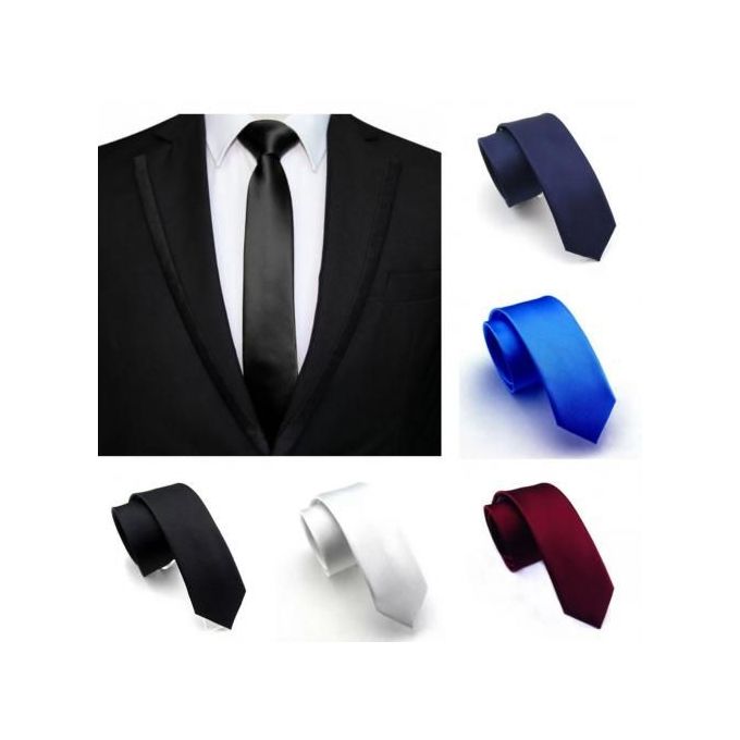 Fashion 3PCS Classy Men's Plain Color Slim Tie Men Business (Formal) Casual Skinny Executive Narrow Ties
