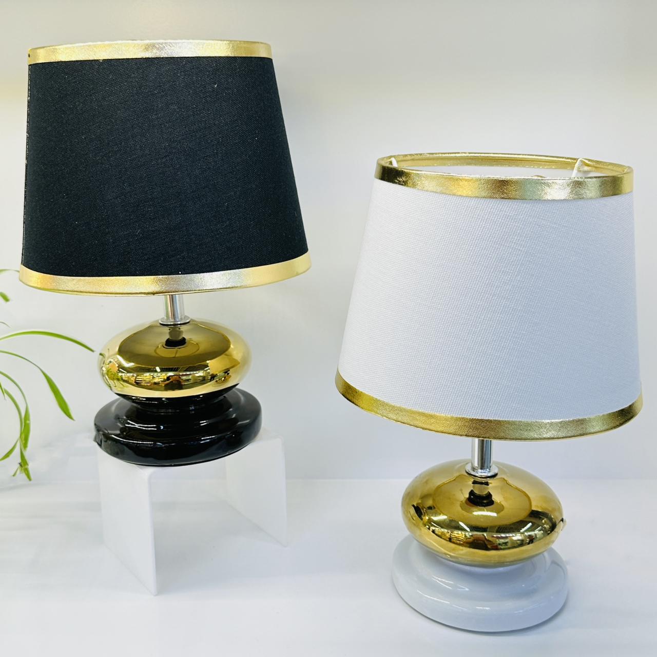 Bedside Lamps for Nightstand for Living Room with Fabric Shade,