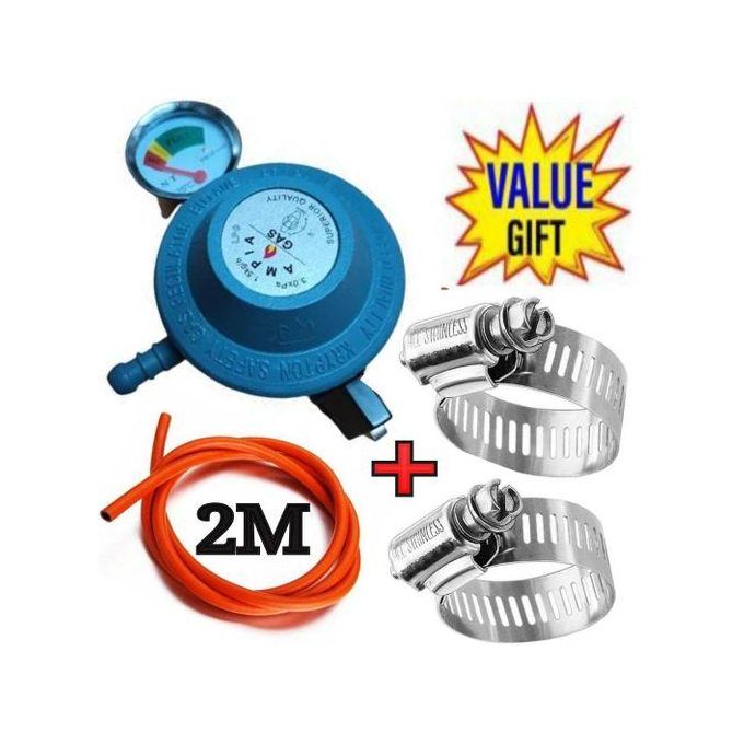 SHARE THIS PRODUCT



Ampia BEST & STANDARDIZED BRAND GAS REGULATOR 13KG CYLINDER GAUGE // 13Kg Gas Cylinder Regulator With Level Gauge,Clips And 2M Pipe // Gas Regulator With A Meter Gauge+ 2M Hosepi