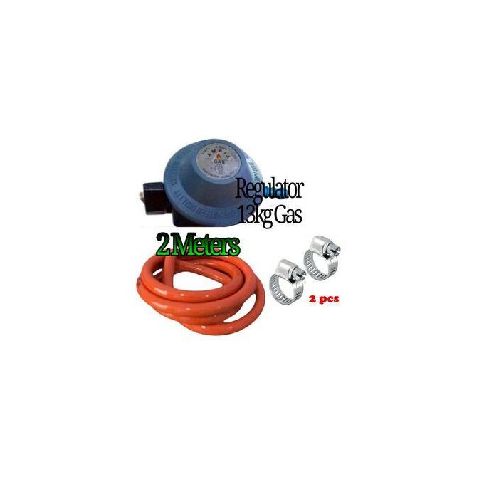 Ampia Universal 13kg/13 kg Gas Cylinder Regulator For 2/3 Table Top Cooker burner + Free Safety Clips & 2M Gas Delivery tube