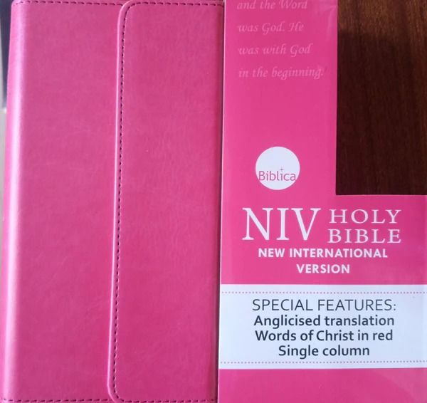 NIV TRIMLINE BIBLE PINK (Pocket Size) WITH A FLAP