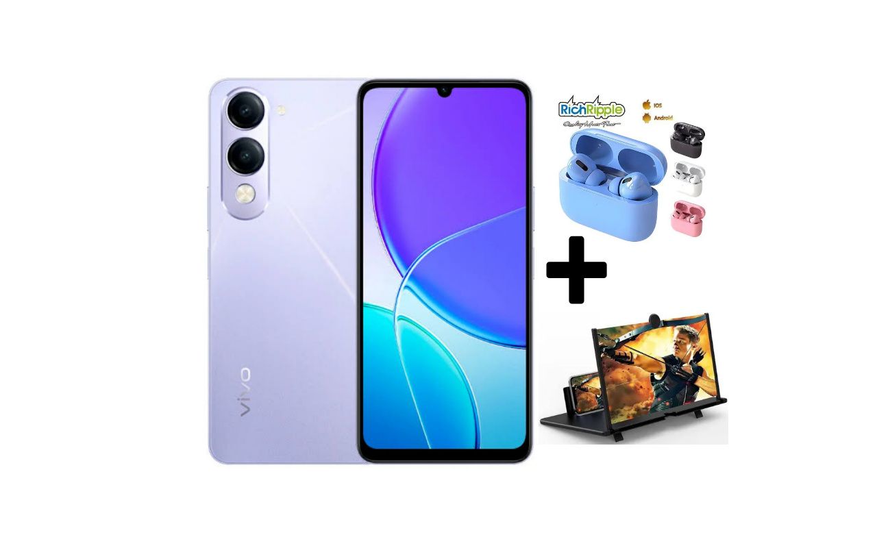 VIVO Y04e, 4G, 6.74", 4GB RAM + 64GB ROM,(Dual SIM), 5500mAh BATTERY CAPACITY+FREE GIFTS