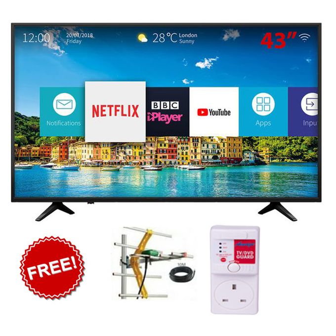 (OFFER!!!)SAMSUNG 43" INCHES SMART FHD TV-YOUTUBE/NETFLIX-USB/HDMI/VGA-FREE TO AIR CHANNELS -2 YEARS WARRANTY+FREE GIFTS