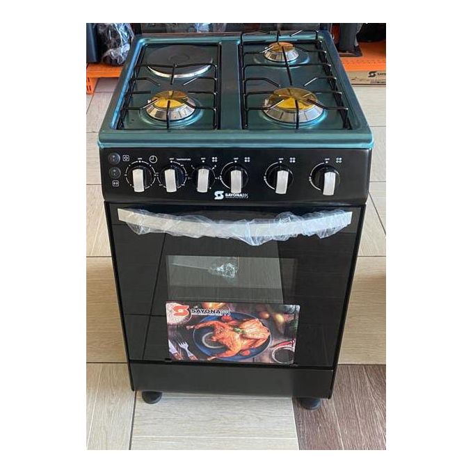 SAYONA 3+1 Free Standing Cooker with Electric oven, 3 GAS + 1 HOT PLATE WITH ELECTRIC OVEN