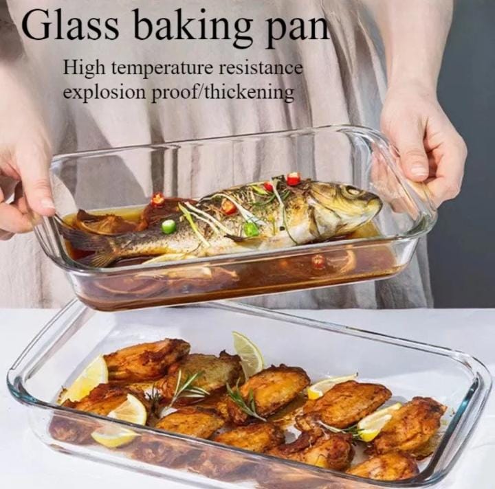 Signature 2pcs Glass Set Of Rectangular Baking Trays