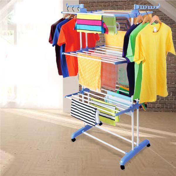 [ CLASSY NEW ARRIVALS 🤩🤩✨ !!! ] Single Brand New Classy Very High Quality Home  3 Tier indoor portable Drying rack . It comes equipped with 6 Hanging FramesHigh quality and durable