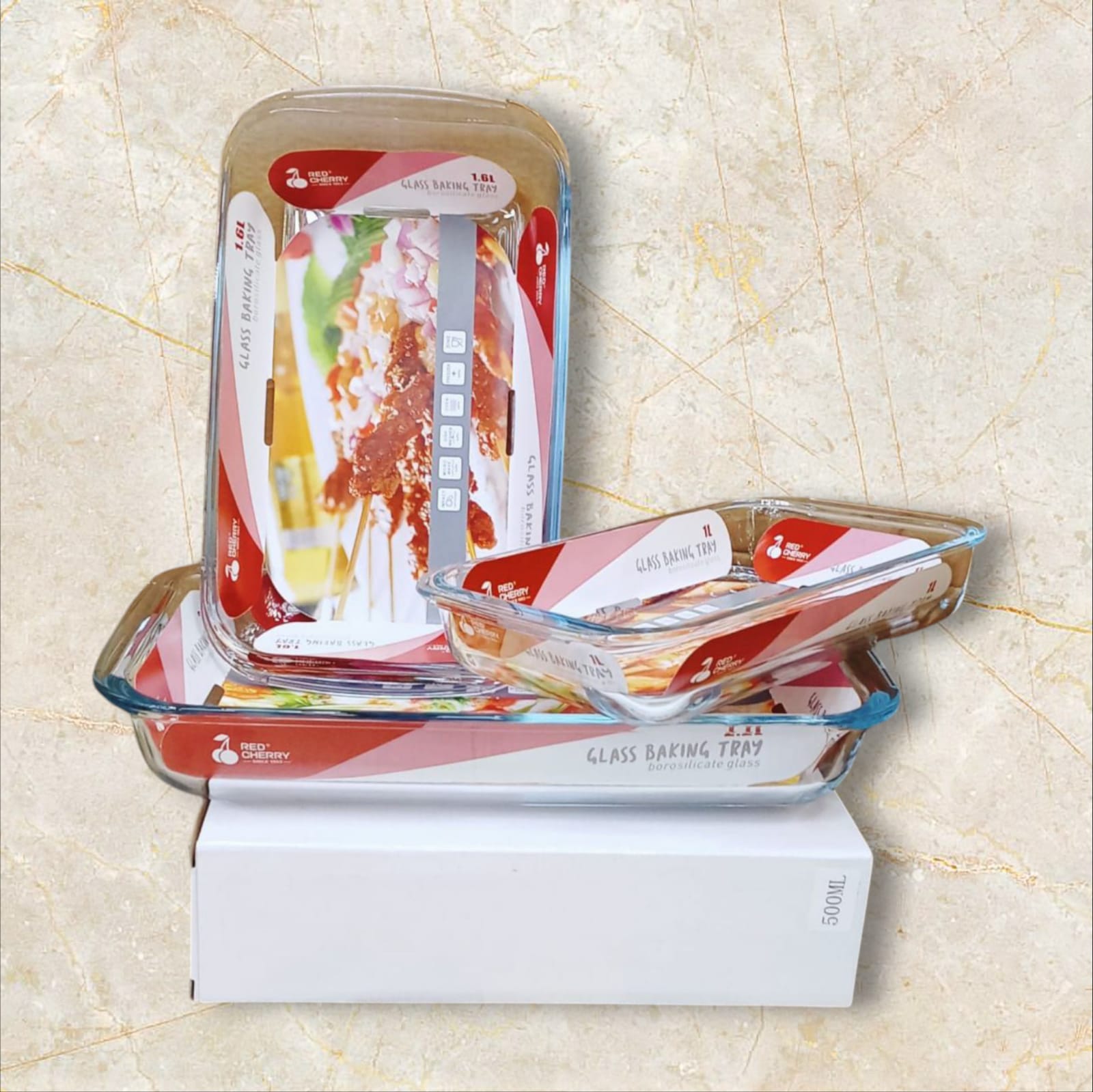 [ KILIMALL SPECIAL OFFER 🤩🤩✨ !!! ] 3 Pcs Classy Brand New Stylish and Luxurious Very High Quality Home and Kitchen Use Glass baking trays . Designed With Durability and Functionality