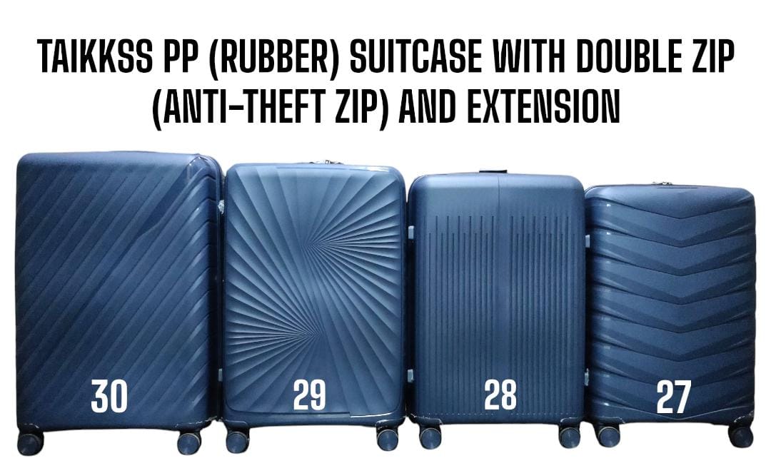 [🔥 LIMITED OFFER JUST FOR YOU🔥 🥑🌽ONLY AT KILIMALL !!! ] 3 IN 1 Size 29 Classy Brand New Quality TC TAIKKSS PP ( RUBBER ) FIBER SUITCASE WITH DOUBLE ZIP ( ANTI THEFT ZIPPER) AND WITH EXTENSION *