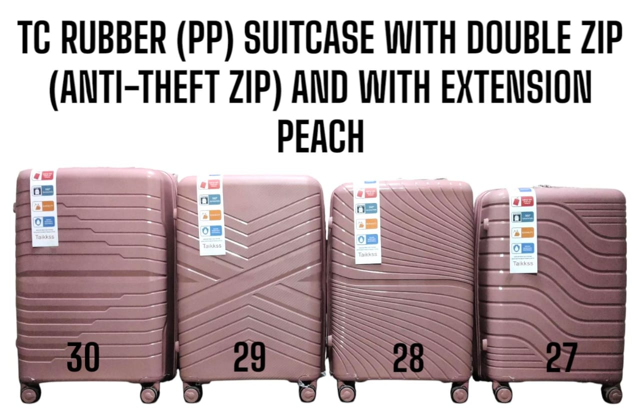 [🔥 LIMITED OFFER JUST FOR YOU🔥 🥑🌽ONLY AT KILIMALL !!! ] 3 IN 1 Size 29 Classy Brand New Quality TC TAIKKSS PP ( RUBBER ) FIBER SUITCASE WITH DOUBLE ZIP ( ANTI THEFT ZIPPER) AND WITH EXTENSION *