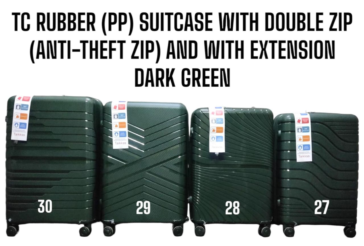 [🔥 LIMITED OFFER JUST FOR YOU🔥 🥑🌽ONLY AT KILIMALL !!! ] 3 IN 1 Size 29 Classy Brand New Quality TC TAIKKSS PP ( RUBBER ) FIBER SUITCASE WITH DOUBLE ZIP ( ANTI THEFT ZIPPER) AND WITH EXTENSION *