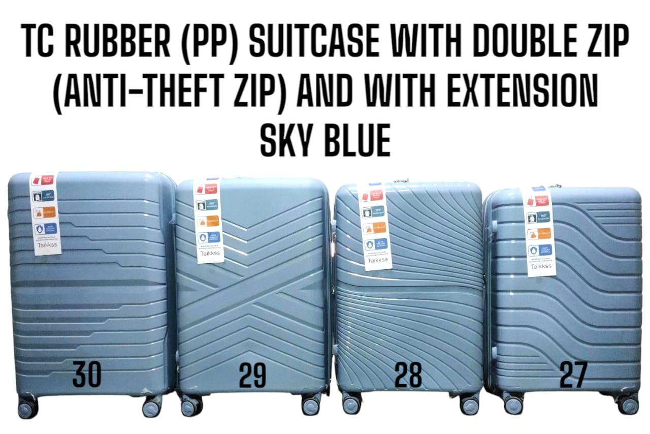 [🔥 LIMITED OFFER JUST FOR YOU🔥 🥑🌽ONLY AT KILIMALL !!! ] 3 IN 1 Size 29 Classy Brand New Quality TC TAIKKSS PP ( RUBBER ) FIBER SUITCASE WITH DOUBLE ZIP ( ANTI THEFT ZIPPER) AND WITH EXTENSION *
