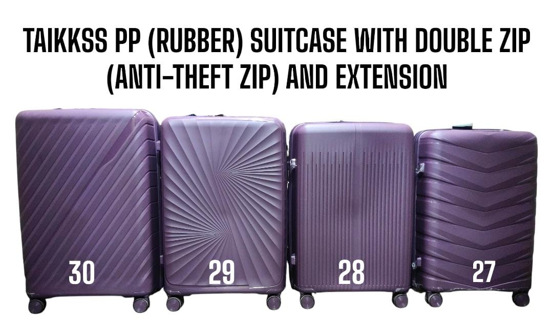 [🔥 LIMITED OFFER JUST FOR YOU🔥 🥑🌽ONLY AT KILIMALL !!! ] 3 IN 1 Size 29 Classy Brand New Quality TC TAIKKSS PP ( RUBBER ) FIBER SUITCASE WITH DOUBLE ZIP ( ANTI THEFT ZIPPER) AND WITH EXTENSION *