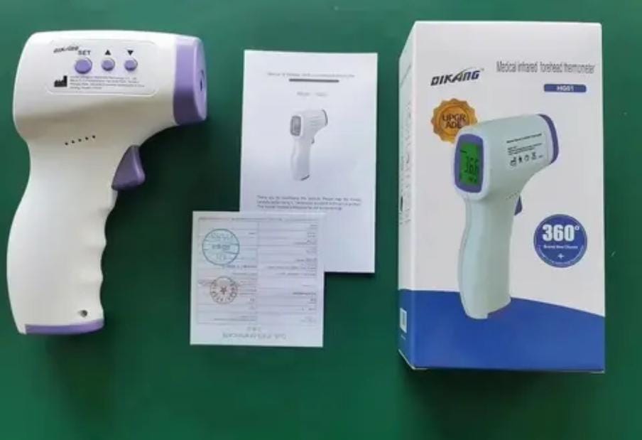 🌡️ Medical Infrared Forehead Thermometer Thermogun (1 pc) ✅ Non-contact & fast speed 💡 Features memory, backlight & accurate readings 🔒 Safe for all ages, ideal for clinics & home use