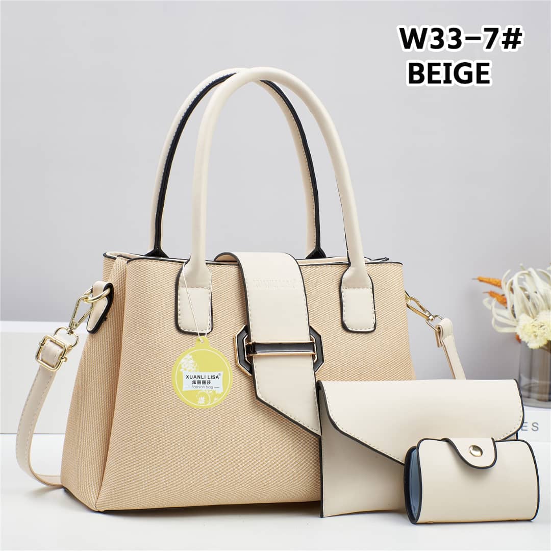 👜 Xuanli Lisa 3pcs Handbag Set (1pcs) ✨ Includes bag, purse & wallet 💯 Stylish & versatile ⚡ Perfect for daily use, shopping & outings 🌟 Elegant, durable & trendy 🌸