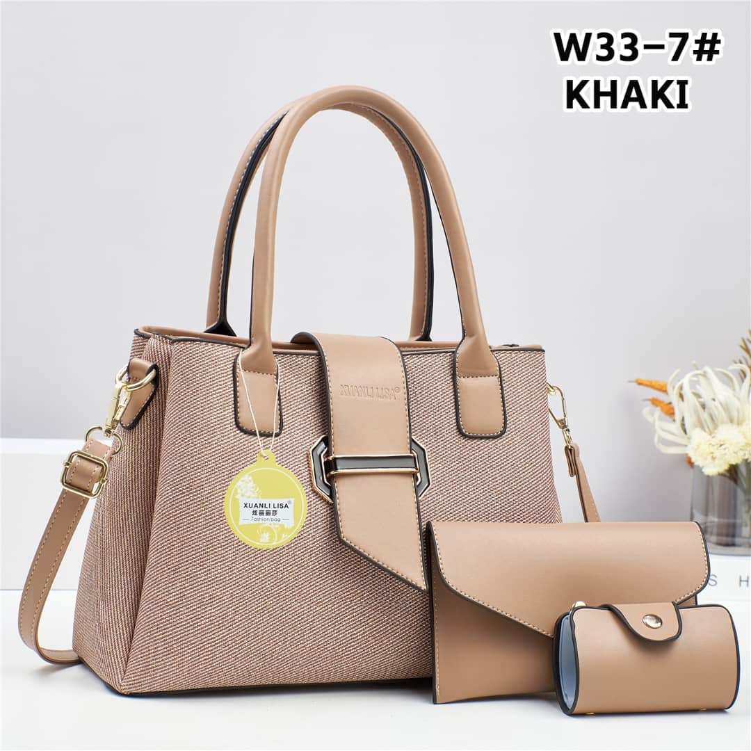 👜 Xuanli Lisa 3pcs Handbag Set (1pcs) ✨ Includes bag, purse & wallet 💯 Stylish & versatile ⚡ Perfect for daily use, shopping & outings 🌟 Elegant, durable & trendy 🌸