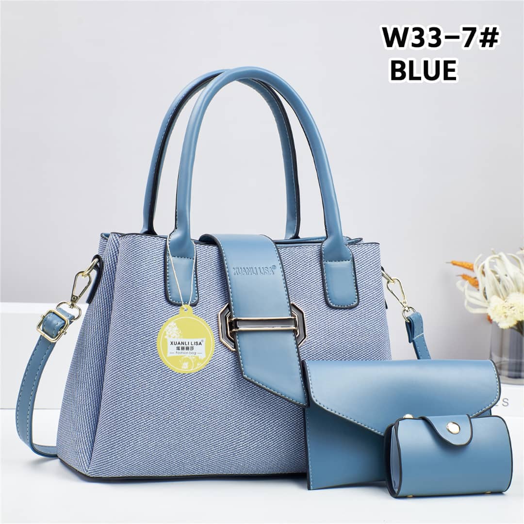 👜 Xuanli Lisa 3pcs Handbag Set (1pcs) ✨ Includes bag, purse & wallet 💯 Stylish & versatile ⚡ Perfect for daily use, shopping & outings 🌟 Elegant, durable & trendy 🌸