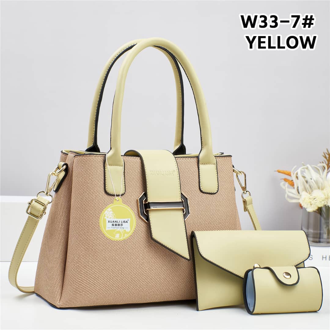 👜 Xuanli Lisa 3pcs Handbag Set (1pcs) ✨ Includes bag, purse & wallet 💯 Stylish & versatile ⚡ Perfect for daily use, shopping & outings 🌟 Elegant, durable & trendy 🌸
