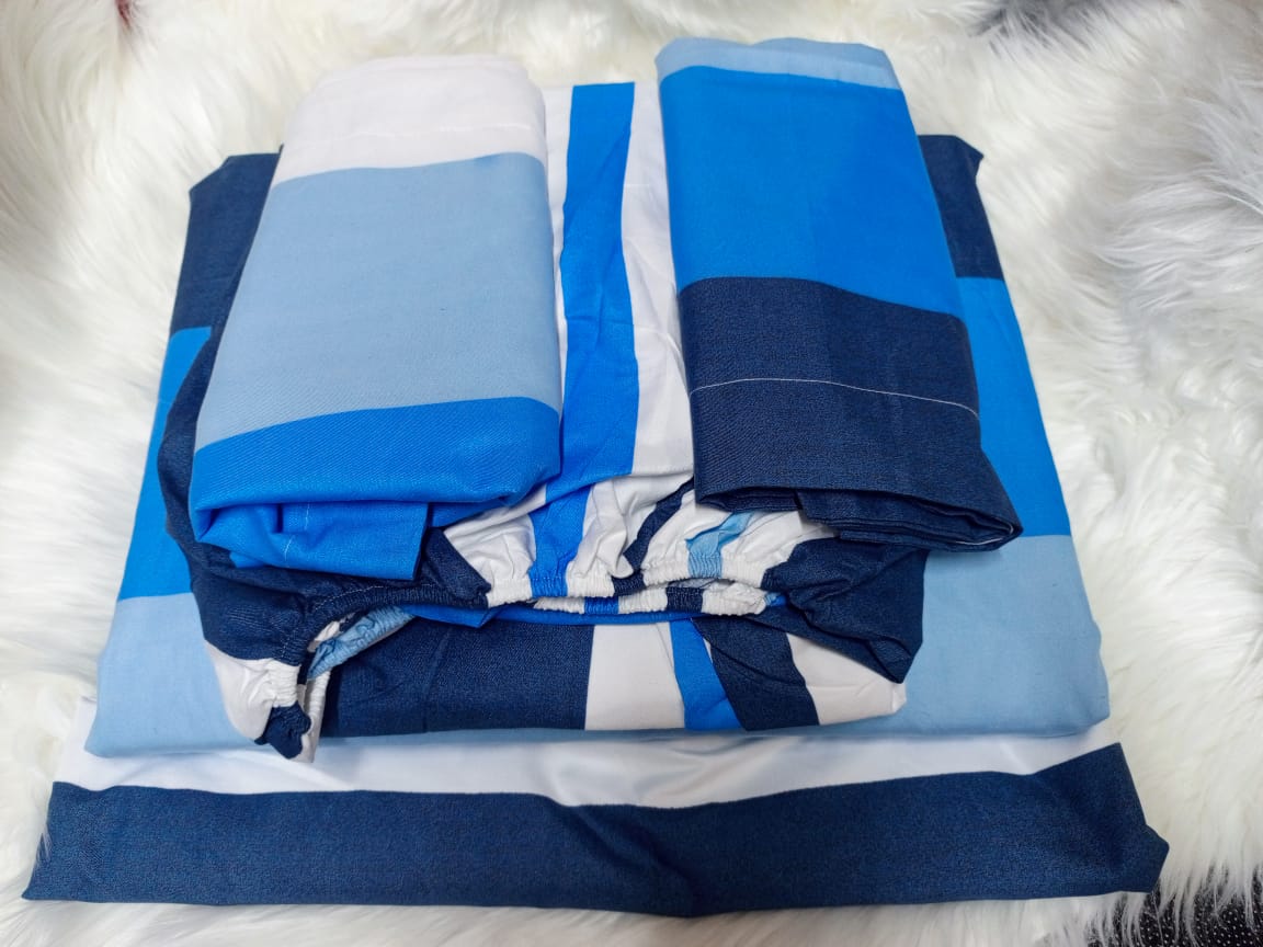 🍂🍂🍂 4-Pc Bedsheet Set ✨ 2 sheets + 2 pillowcases 💯 5×6 ft size ⚡ Soft, breathable fabric 🌟 Perfect for single & double beds 🏡 Cozy comfort, everyday value