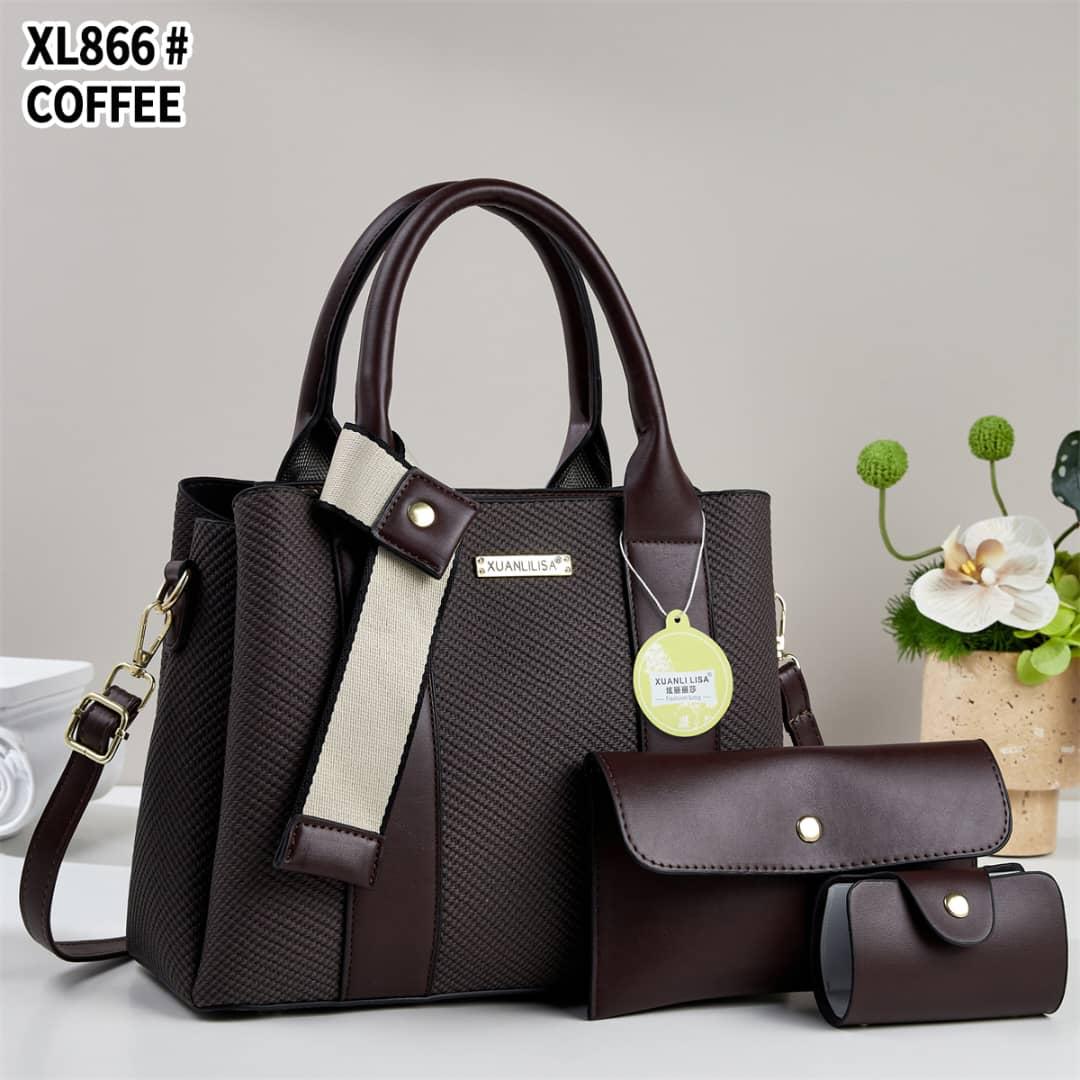 [❤TRAVEL IN STYLE 🤩🤩✨! 3 in 1 pc Classy Affordable Brand New Stylish and Luxurious New arrival Ladies Shoulder Bags.