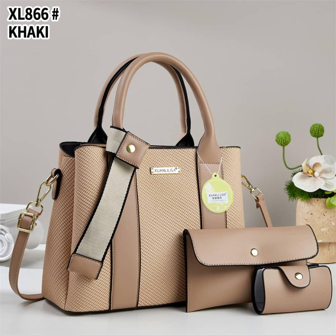 [❤TRAVEL IN STYLE 🤩🤩✨! 3 in 1 pc Classy Affordable Brand New Stylish and Luxurious New arrival Ladies Shoulder Bags.