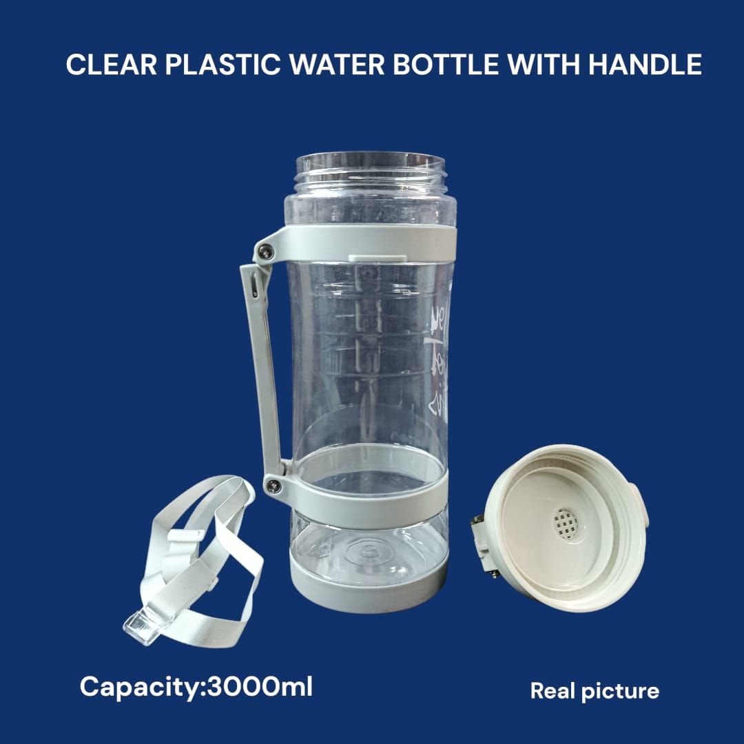 🎯 SMART BUY OFFER 🎯CLEAR WATER BOTTLE WITH HANDLE– Durable Leakproof Daily Use Bottle