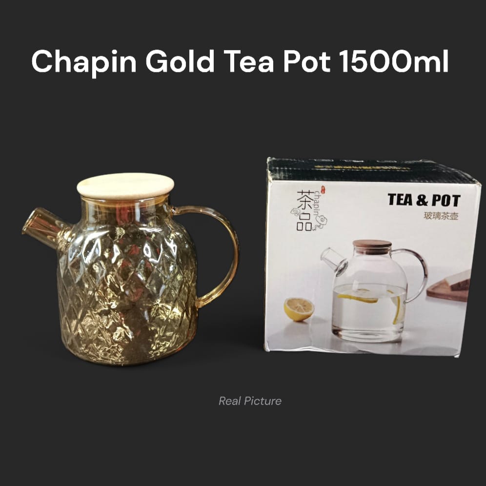 🔴 LAST CHANCE OFFER 🔴Code: 917455 Chapin Gold Tea Pot 1000ml