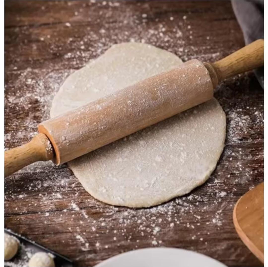 ⚡ INSTANT OFFER ⚡ 1pc Wooden Rolling Pin – Non-Stick Baking & Pastry Tool