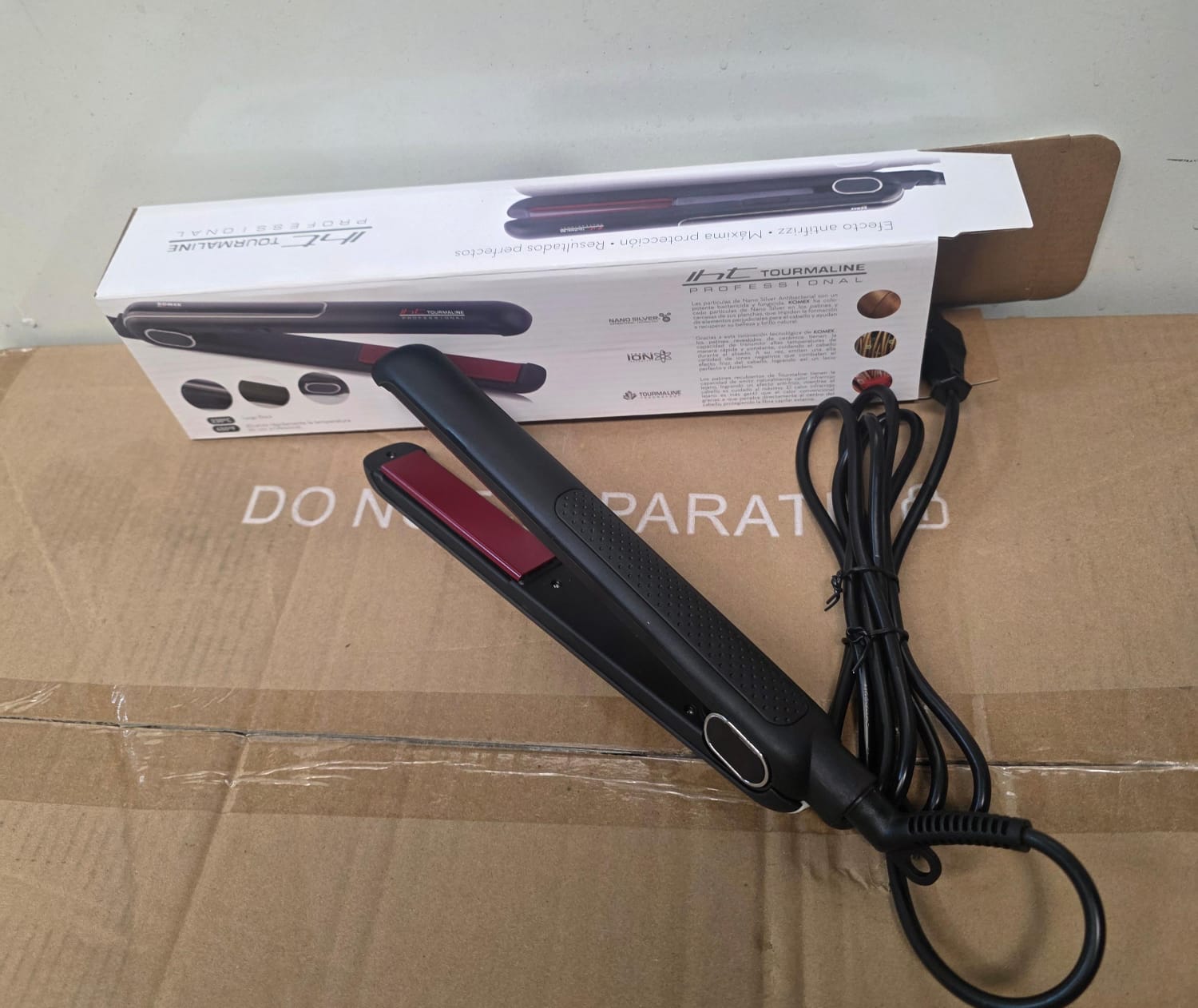 🔥 TODAY OFFER 🔥 Komex Flat Iron Hair Straightener Fast Heating Ceramic Plates Professional Styling Tool for Smooth & Silky Hair