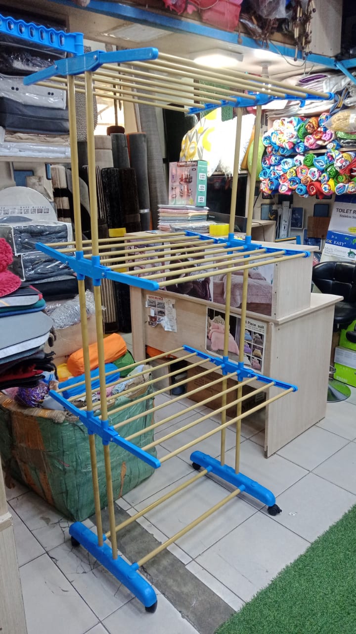 ⚡ INSTANT OFFER ⚡-Heavy Duty Dry Rack, Foldable Multi-Layer Clothes Airing Stand, Durable Steel Laundry Organizer for Home & Outdoor Use