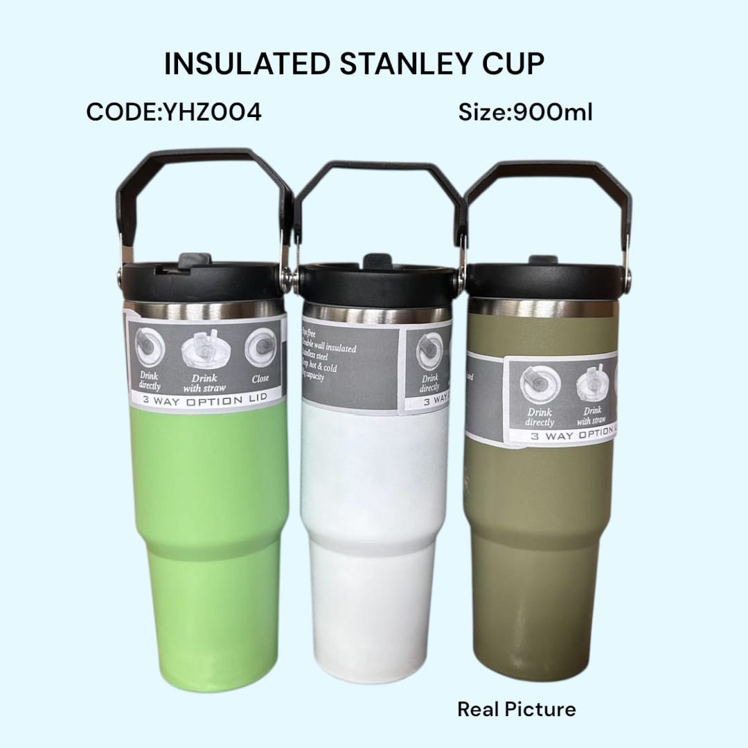 🎁 GIFT OFFER 🎁 – 1pc Stanley Insulated Travel Cup Stainless Steel Vacuum Thermos Hot & Cold Drinks Bottle For Work, Travel & Outdoors