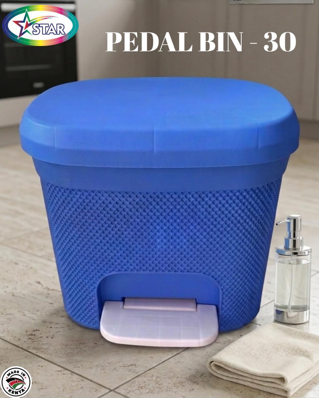 🎁 GIFT OFFER 🎁 –1pc Star Pedal Bin 30 L Large Trash Can with Foot Pedal Durable Home Kitchen Waste Bin for Office, Bathroom & Living Room