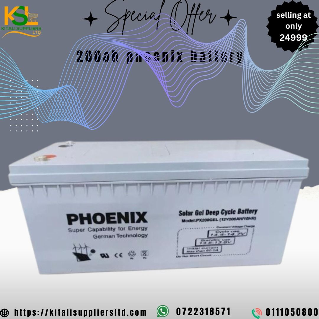 Phoenix 200Ah Solar Gel Deep Cycle Battery – Reliable Energy Storage