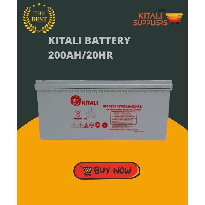 Kitali 200Ah Gel Deep Cycle Battery – Long-Lasting, Maintenance-Free Power Storage for Solar, Inverters, and Backup Systems