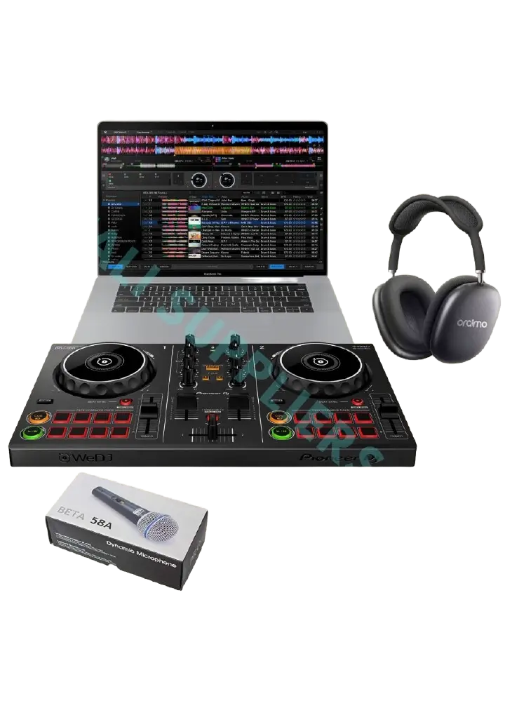Pioneer DJ Controller + HP EliteBook 840 G1 + Beta Mic + Oraimo Headphones – Complete DJ & Music Production Bundle - Step into the world of professional DJing and music production with this all-in-one