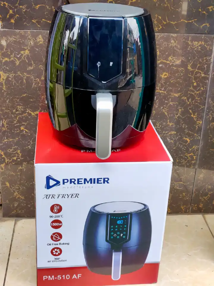 Premier Air fryer PM513, 5.0L without Oil Air Fryer with Digital LED Touch Screen, Deep Fryer 12 Programmes, Hot Air Fryer Precise Temperature Control, Airfryer Time Setting 1-60 Min