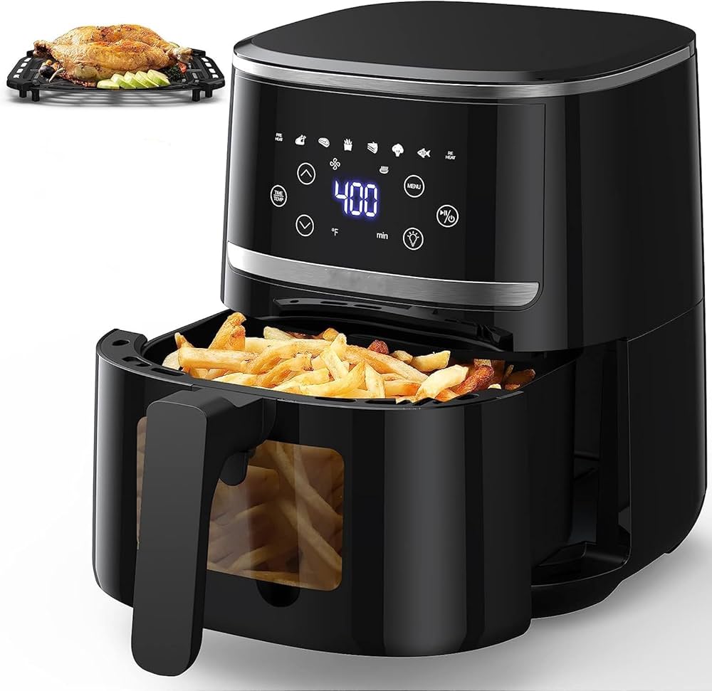 Premier Air fryer PM513, 5.0L without Oil Air Fryer with Digital LED Touch Screen, Deep Fryer 12 Programmes, Hot Air Fryer Precise Temperature Control, Airfryer Time Setting 1-60 Min