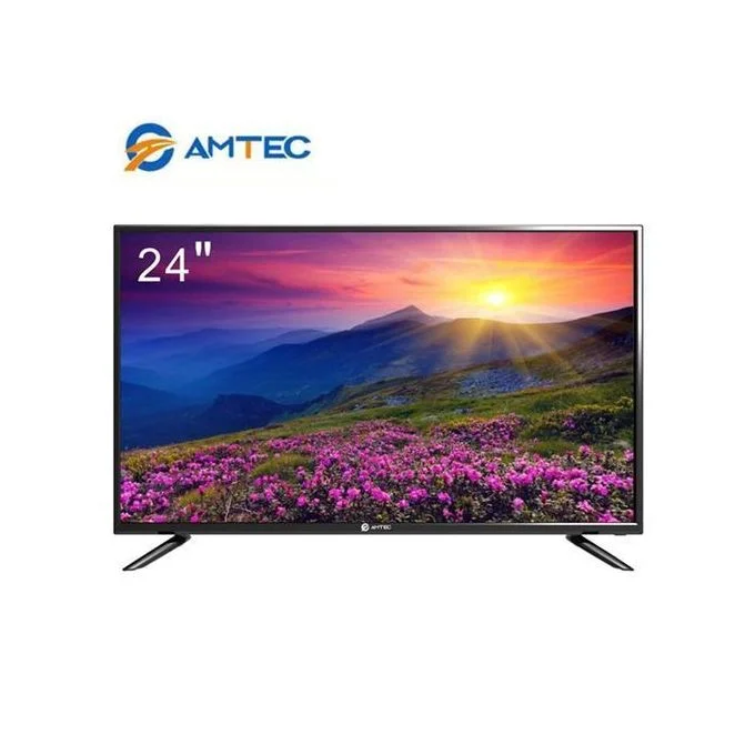 Amtec 24-Inch Digital LED TV – AC/DC Dual Power, Clear Images, Energy-Saving Television