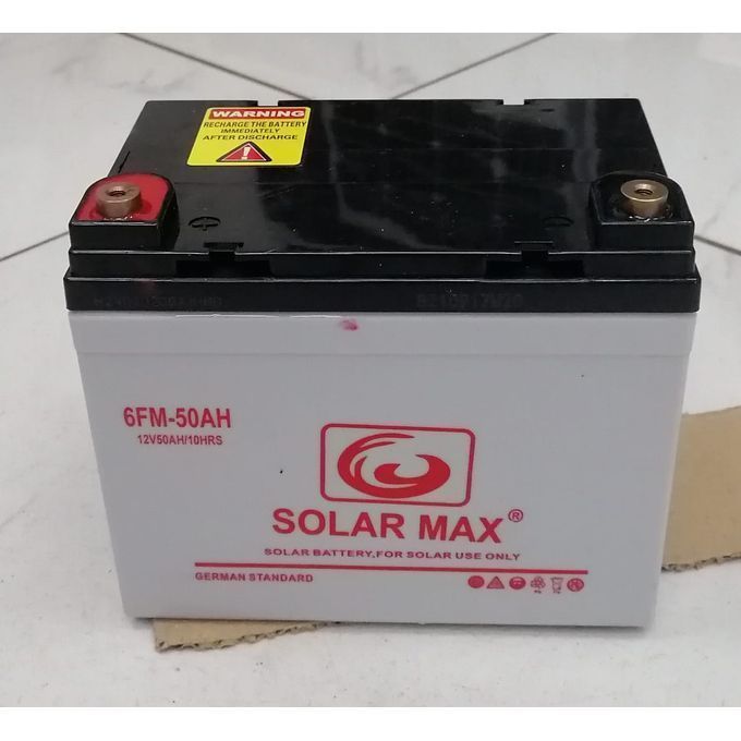 Solarmax 50Ah Solar Gel Battery – Maintenance-Free Deep Cycle Battery for Solar Systems