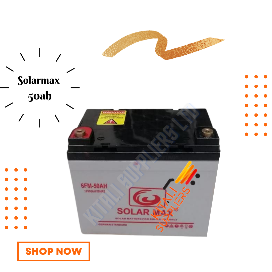 Solarmax 50Ah Solar Gel Battery – Maintenance-Free Deep Cycle Battery for Solar Systems